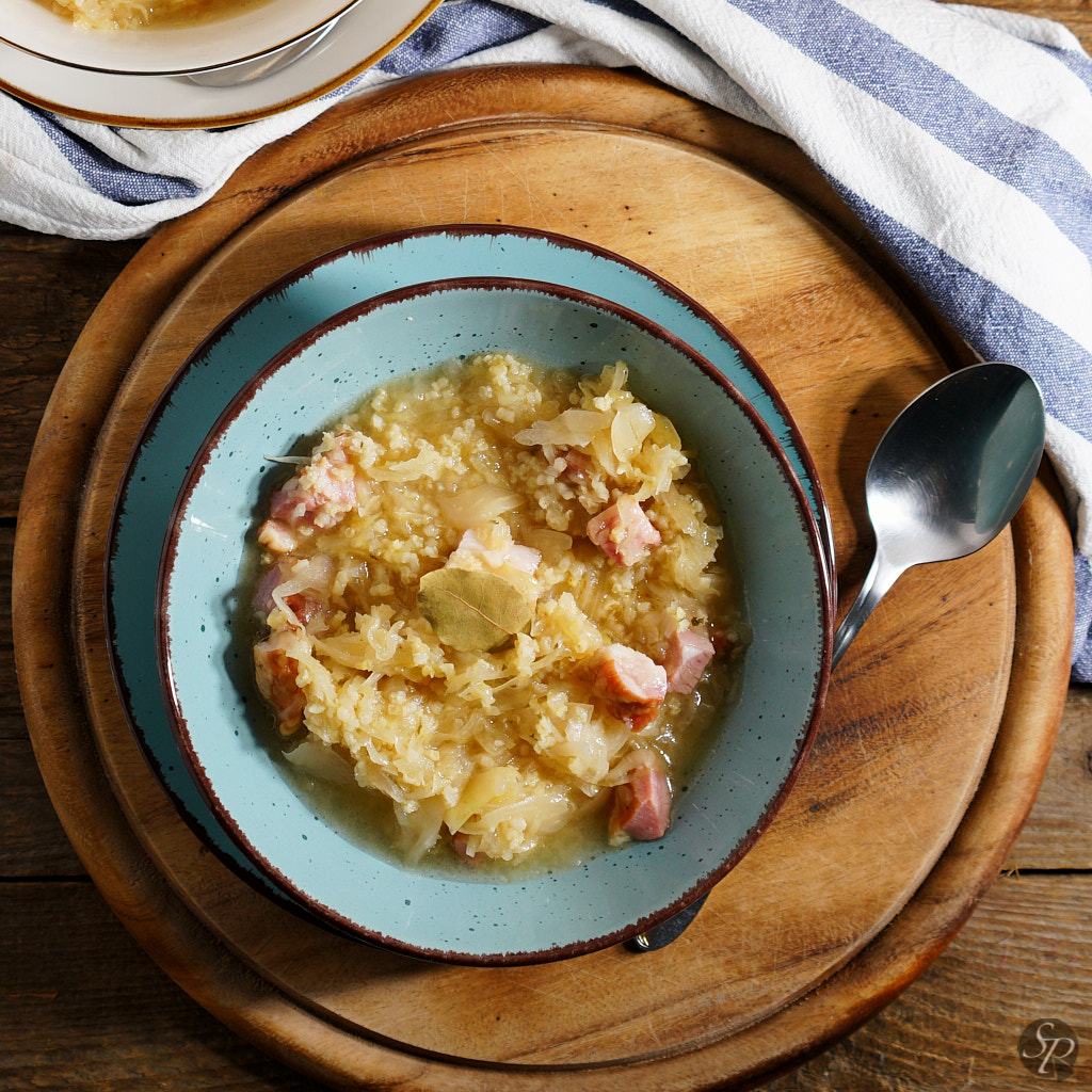 Enolončnica iz kislega zelja in prosene kaše